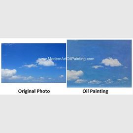 صورة المناظر الطبيعية الحديثة لوحة السماء الزرقاء النفط الطلاء من صور هدية العيد