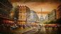لوحة قماشية لمشهد شارع باريس حسب الطلب بحجم اللون للأسلوب الكلاسيكي الحديث