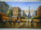 100٪ اليدوية باريس النفط لوحة الرسم سكين برج ايفل باريس مشهد على قماش