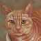 لوحة زيتية على شكل صورة قطة مرسومة يدويًا بنسيج يحول صورتك إلى لوحة