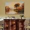 ريفر صن رايز لوحات زيتية أصلية للمناظر الطبيعية أفقية 50 سم × 60 سم