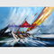 لوحة زيتية للقوارب الشراعية ، لوحة زيتية مرسومة يدويًا لتزيين الجدران