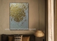 محكم قماش الذهب اللوحة مجردة سميكة الطلاء جدار الفن للديكور المنزل