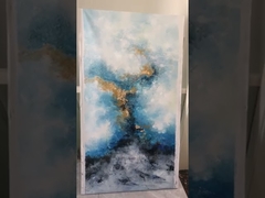 لوحة فنية تجريدية مرسومة يدويًا لديكور الحائط