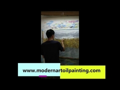 لوحة فنية جدارية تجريدية من القماش الذهبي للديكور