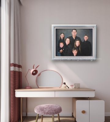 لوحة زيتية مخصصة يدويًا من الصورة أفضل هدية شخصية لفن جدار صورة العائلة لديكور المنزل