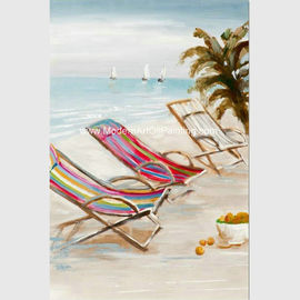لوحات زيتية زاهية المناظر البحرية على قماش الكانفاس على شاطئ البحر 60 سم × 90 سم