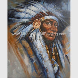 الانطباع الإنسان صورة اللوحة قادة القبائل يدويا على قماش