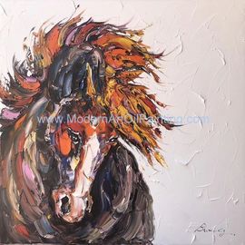 مجردة الحصان نسيج سميك اللوحة الحيوان قماش جدار الفن