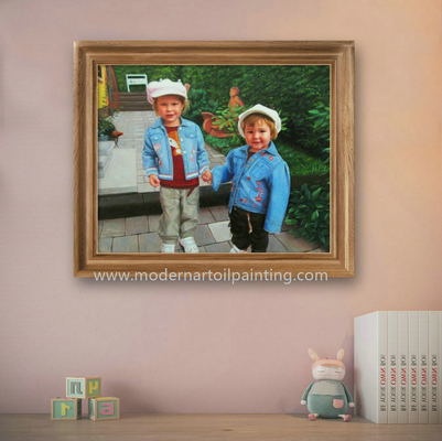 الأطفال مخصص النفط الطلاء صور واقعية قماش من الصور