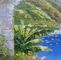 لوحة زيتية سكين لوحة حديثة ، مشهد حديقة زهرة اللوحة زيت سميك