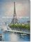 مرسومة باليد باريس النفط الطلاء برج ايفل ECO Solvent