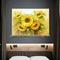 لوحة زيتية سكين عباد الشمس لوحات الزهور جدار الفن لغرفة النوم