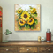 لوحة سكين زهور عباد الشمس للديكور الداخلي لغرفة المعيشة